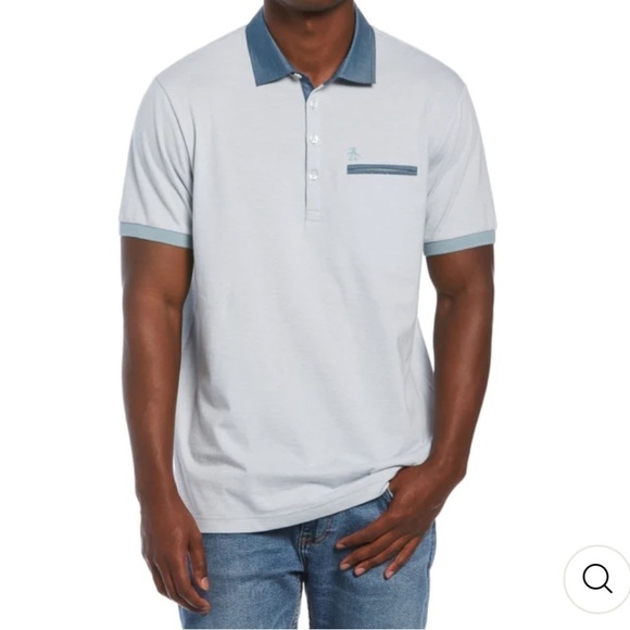 Original Penguin Other - Original Penguin Men's XX-Large Blue Cotton Heritage Slim Fit Polo Shirt